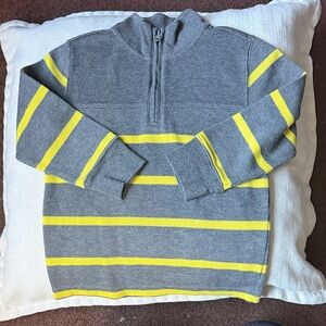 GAP Kids Gray and Yellow Striped Sweater